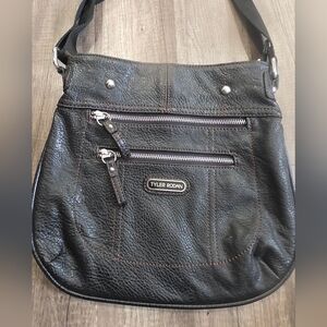 Tyler Rodan Black Vegan Leather Crossbody Bag Y2k Classy Elegant Westerncore